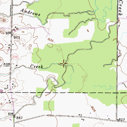 Topographic Map of Plum Creek, OH
