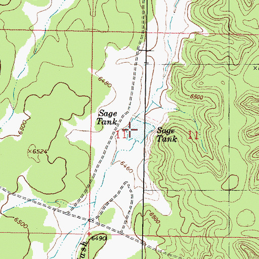 Topographic Map of Sage Tank, AZ