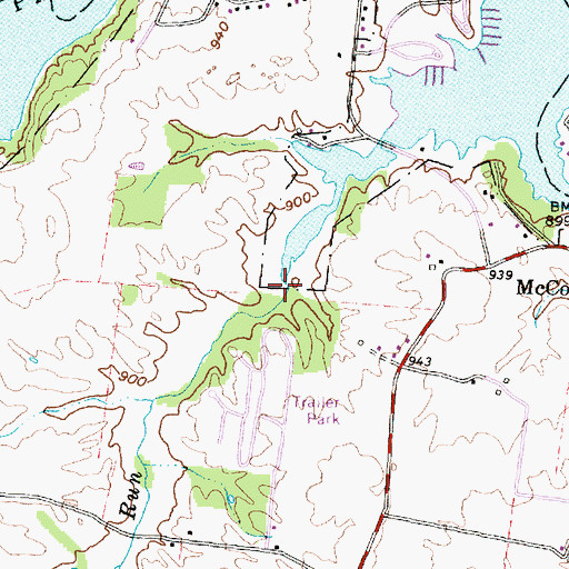 Topographic Map of Plum Run, OH