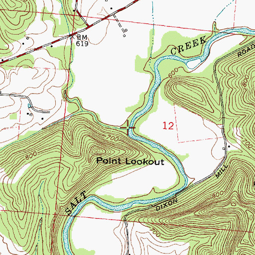 Topographic Map of Poe Run, OH
