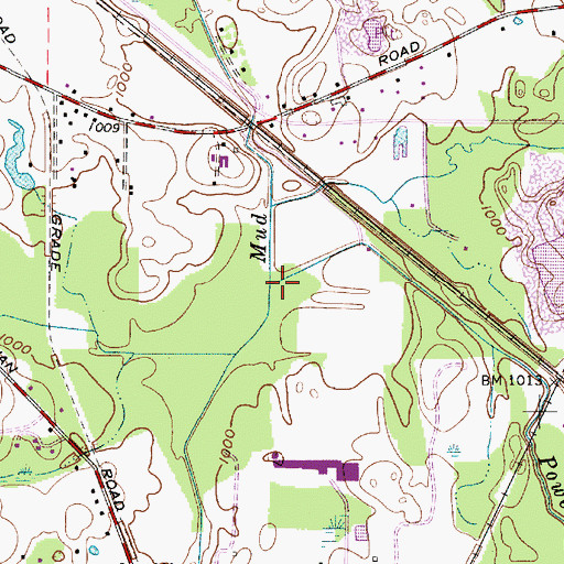 Topographic Map of Powers Brook, OH