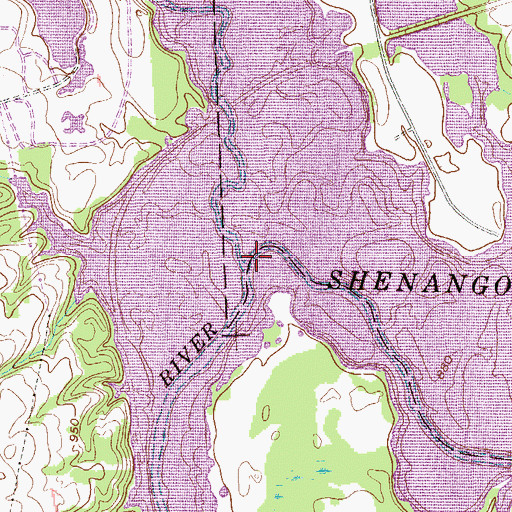 Topographic Map of Pymatuning Creek, PA