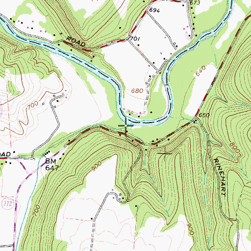 Topographic Map of Ralston Run, OH