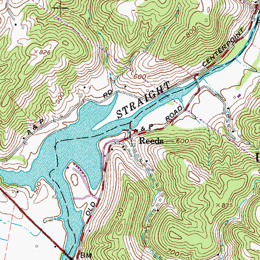 Topographic Map of Rangle Run, OH