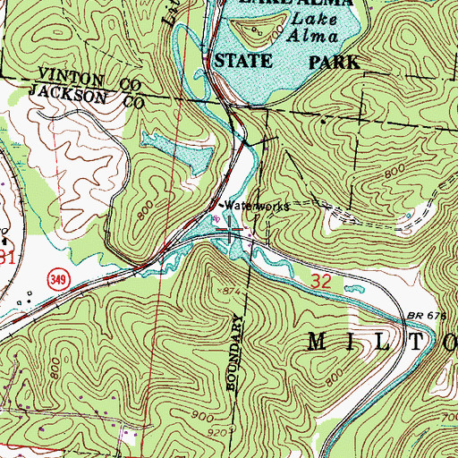 Topographic Map of Sand Run, OH