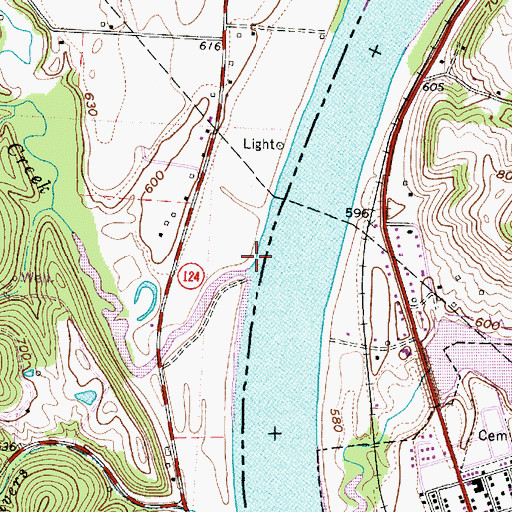 Topographic Map of Savers Run, OH
