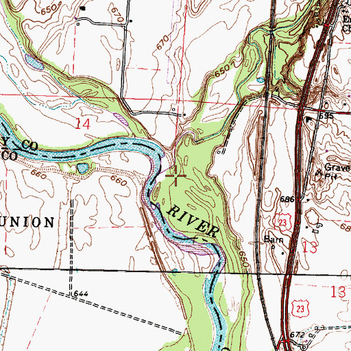 Topographic Map of Scippo Creek, OH
