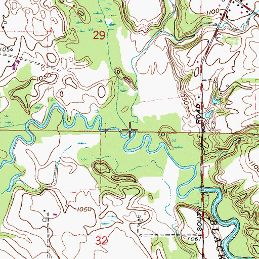 Topographic Map of Shipp Creek, OH