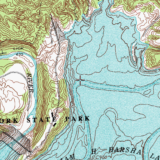 Topographic Map of Slabcamp Run, OH