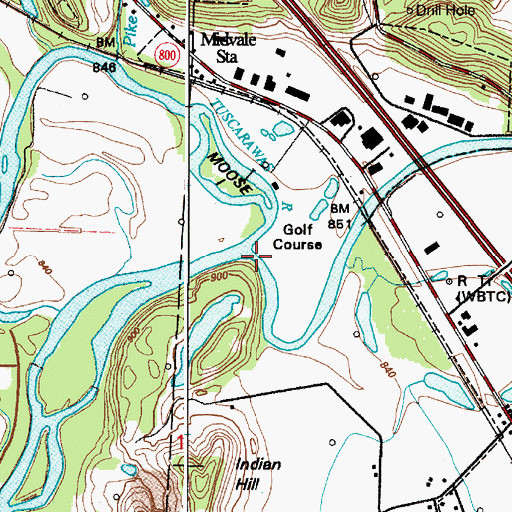 Topographic Map of Stillwater Creek, OH