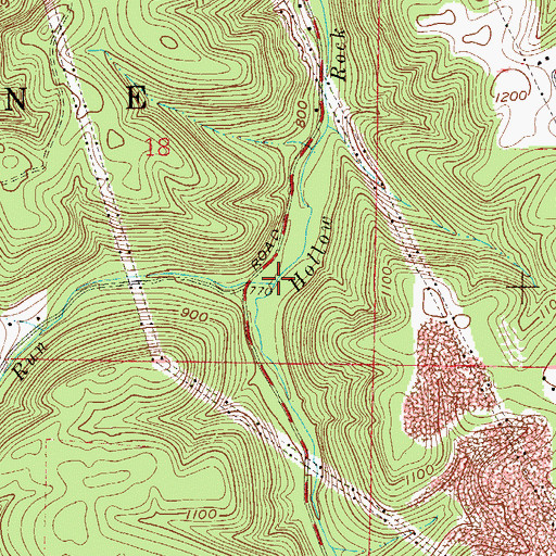 Topographic Map of Tarburner Run, OH