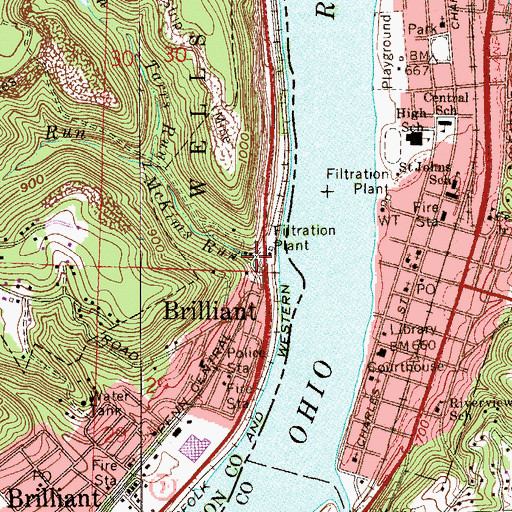 Topographic Map of Tarrs Run, OH