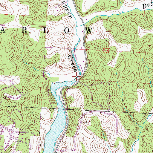 Topographic Map of Tupper Creek, OH