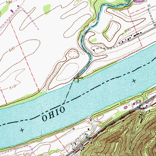 Topographic Map of Turkey Creek, OH