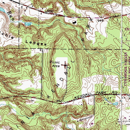 Topographic Map of Virginia Kendall Park, OH