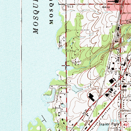 Topographic Map of Walnut Creek, OH