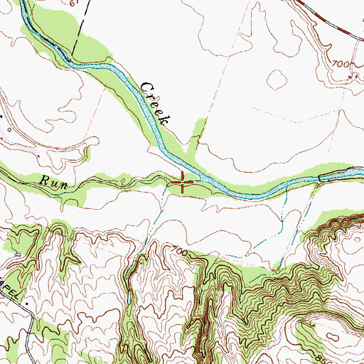 Topographic Map of Waugh Run, OH