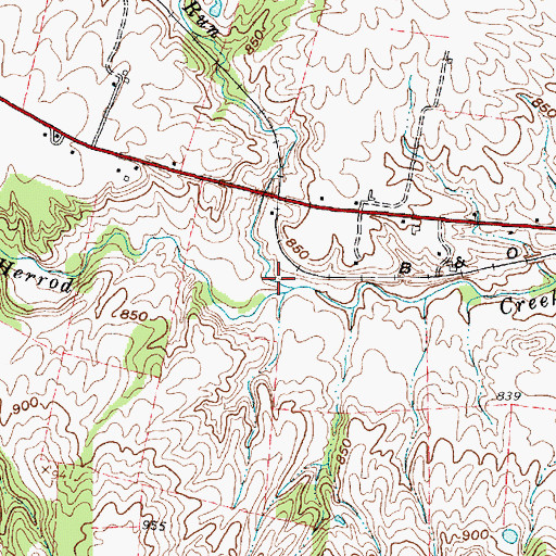 Topographic Map of Whetstone Run, OH