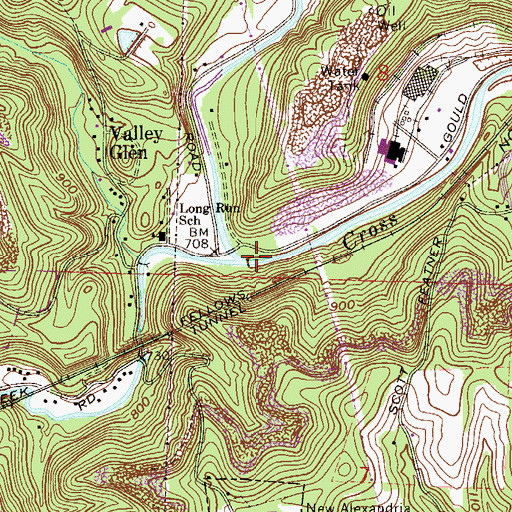 Topographic Map of McIntyre Creek, OH