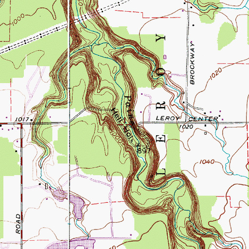 Topographic Map of Hell Hollow, OH