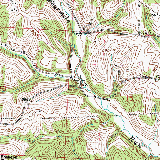 Topographic Map of Little Fourmile Run, OH