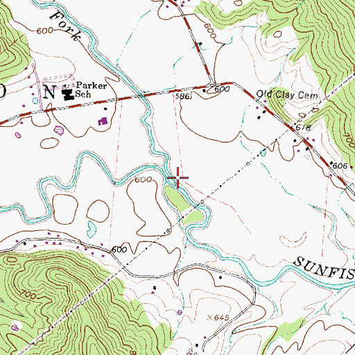 Topographic Map of Morgan Fork, OH
