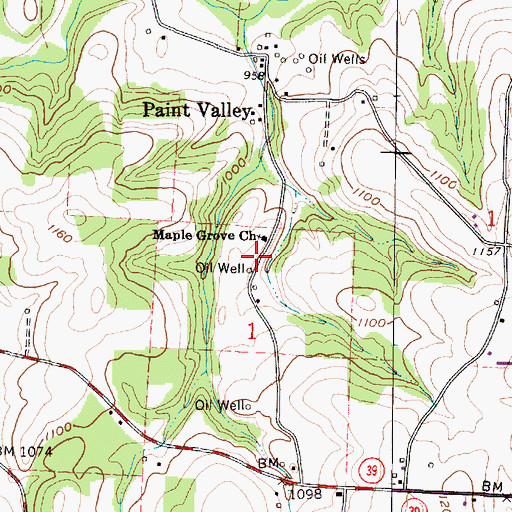 Topographic Map of Johnson School (historical), OH