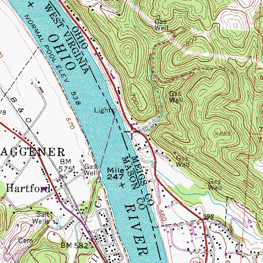 Topographic Map of Permonkey Creek, OH