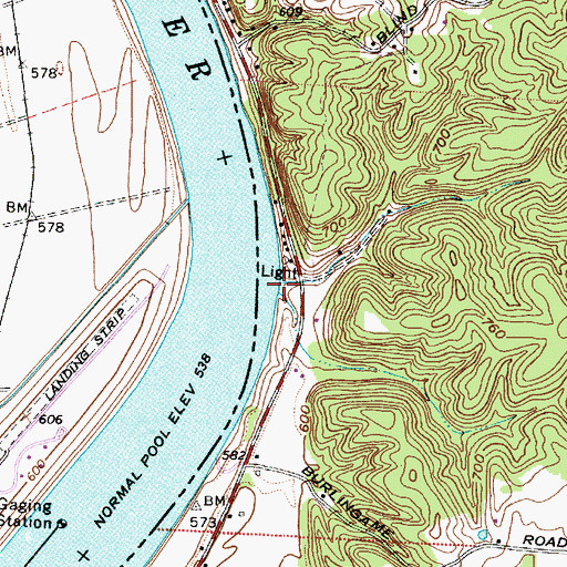 Topographic Map of Forked Run, OH
