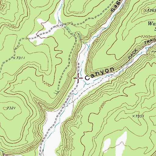 Topographic Map of Sagebrush Canyon, AZ