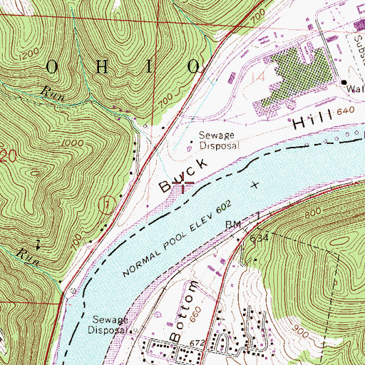 Topographic Map of Stetson Run, OH