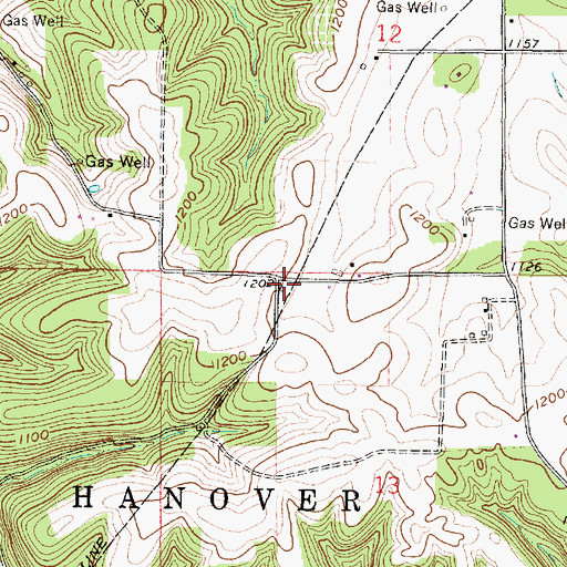 Topographic Map of Turkey Ridge School (historical), OH