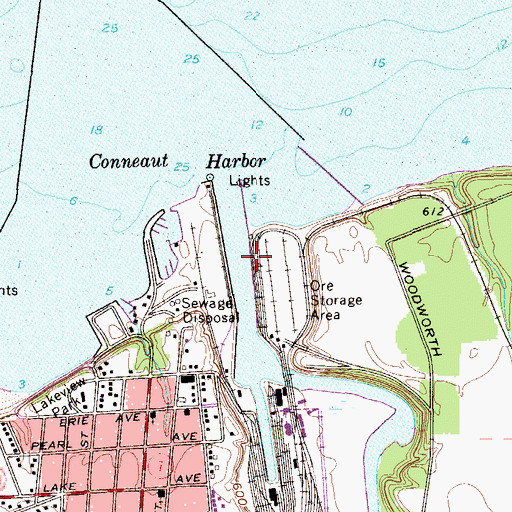 Topographic Map of Conneaut Creek, OH