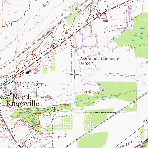 Topographic Map of Ashtabula-Conneaut Airport (historical), OH
