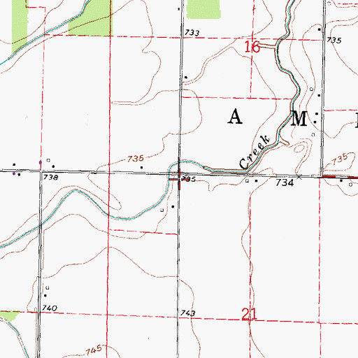 Topographic Map of Leslie (historical), OH