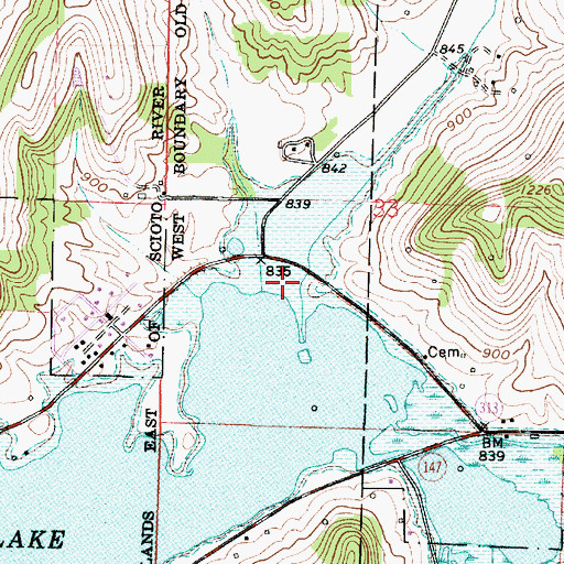 Topographic Map of Yoker Valley, OH