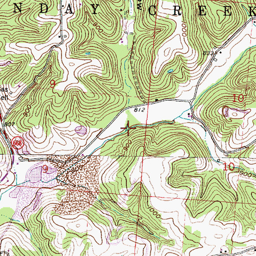 Topographic Map of Coalbrook Creek, OH