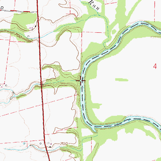 Topographic Map of Eagle Run, OH