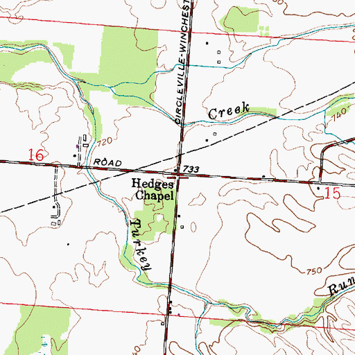 Topographic Map of Nebraska (historical), OH
