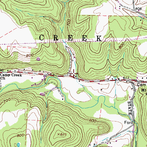 Topographic Map of Wheeler Hollow, OH