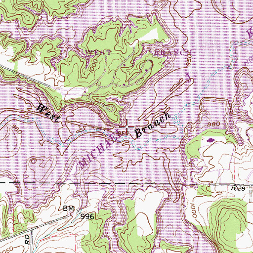 Topographic Map of East Davis (historical), OH