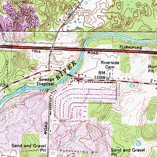 Topographic Map of Freedom Dam, OH