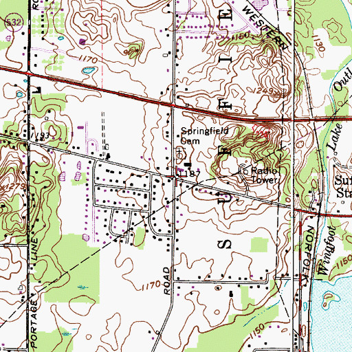 Topographic Map of Pony, OH