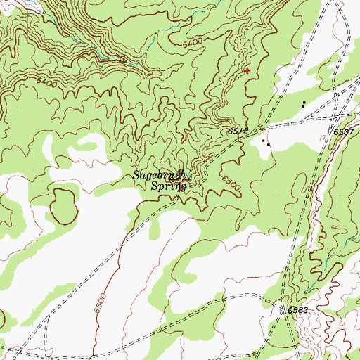 Topographic Map of Sagebrush Spring, AZ