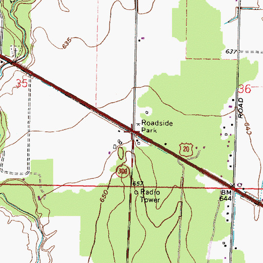 Topographic Map of Gibsonburg Junction (historical), OH