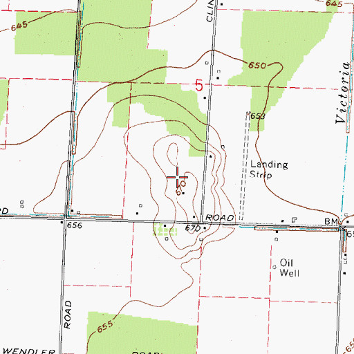 Topographic Map of Trimmers Ridge, OH