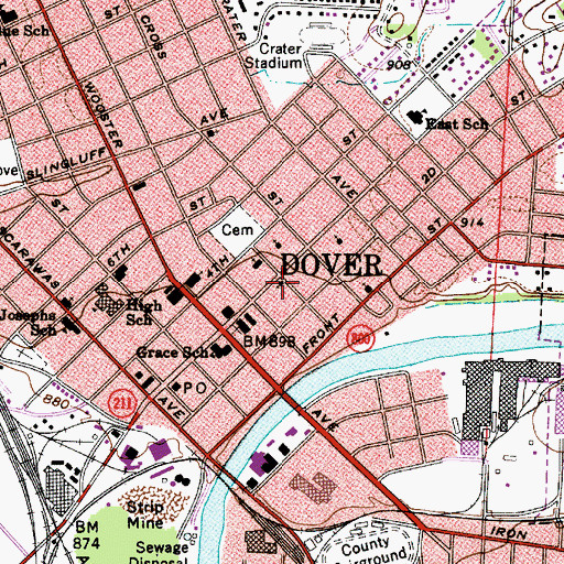 Topographic Map of Christian and Missionary Alliance Church, OH