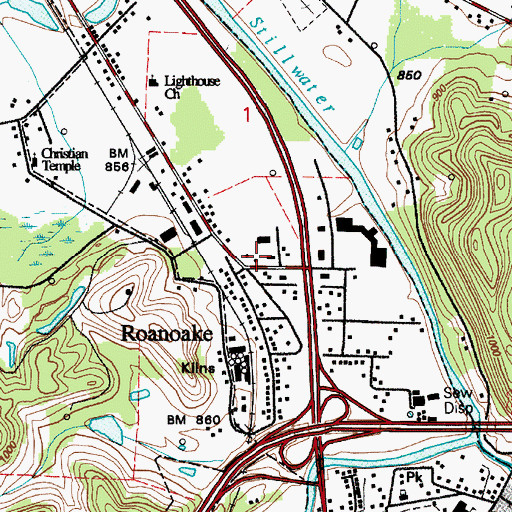 Topographic Map of Claymont Shopping Center, OH