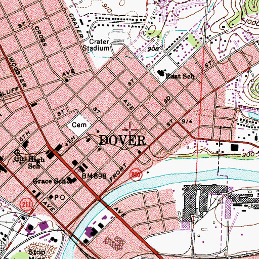 Topographic Map of Community Baptist Chapel, OH