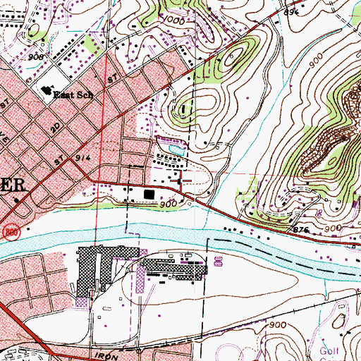 Topographic Map of Dover Baptist Temple, OH